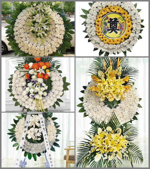 湖南永州祁阳县白水镇升级村花圈速递